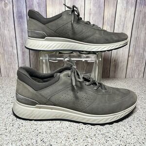 ECCO Exostride Dark Clay Nubuck Leather Walking Shoes Sneakers Men's 12 Read